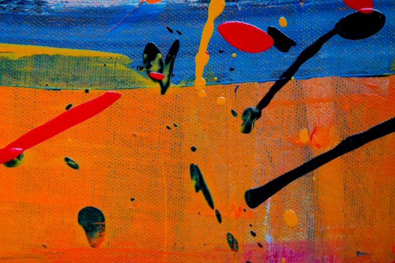 a close up of a painting on a canvas, inspired by Ernst Wilhelm Nay, action painting, modern very sharp photo