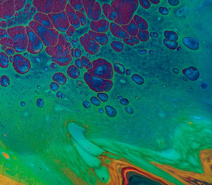 a close up of a cell phone on a table, inspired by Shōzō Shimamoto, metaphysical painting, light micrograph, 144x144 canvas, chromostereopsis, abstraction chemicals