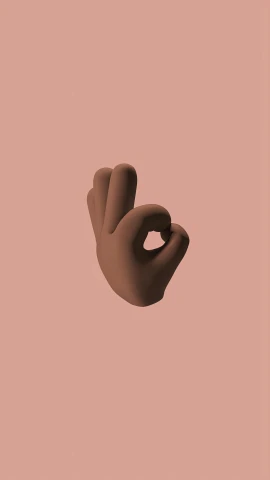 a hand making a heart with its fingers, by Josse Lieferinxe, conceptual art, digital art emoji collection, brown skin, trend on behance 3d art, made of rubber