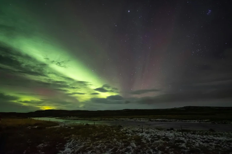 the aurora lights in the sky above a body of water, by Hallsteinn Sigurðsson, hurufiyya, square, promo, black