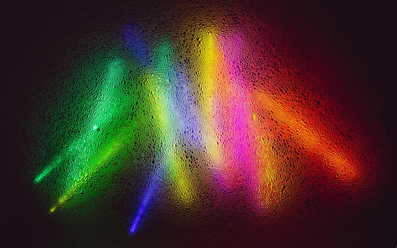 a rainbow of light shining through a window, by Jan Rustem, pexels, holography, rgb wall light, rainbow coloured rockets, dripping light drops, dramatic lighting - n 9