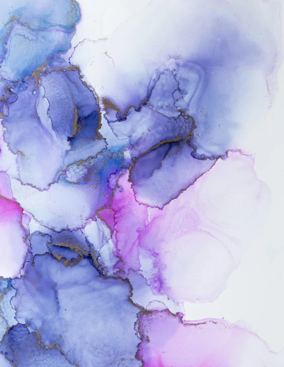 a close up of a purple and blue painting, a watercolor painting, trending on pexels, made of alcohol ink on parchment, digital ilustration, marble, celebration