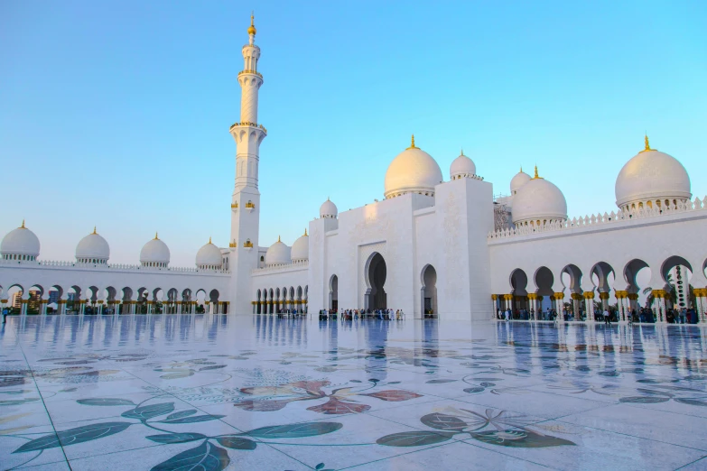 a large white building with many white domes, pexels contest winner, hurufiyya, a colorful, heat shimmering, arab inspired, maxis