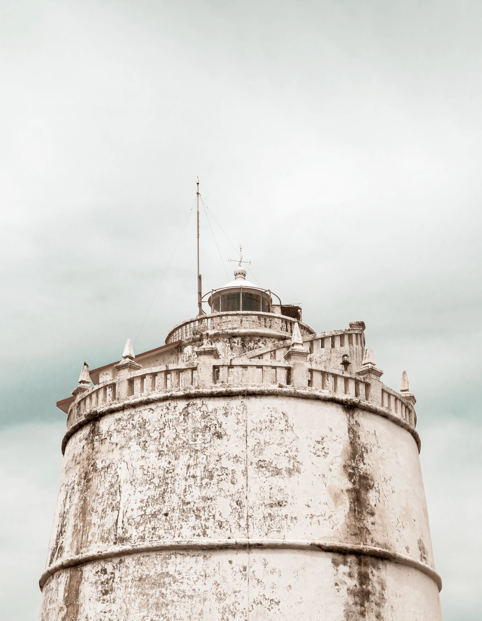 a tower with a clock on top of it, a portrait, farol da barra, archival pigment print, soft colors mono chromatic, rounded roof