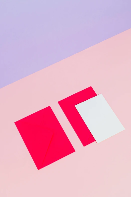 a pair of scissors sitting on top of a piece of paper, by Doug Ohlson, color field, pink and red color scheme, material design, white neon, overview
