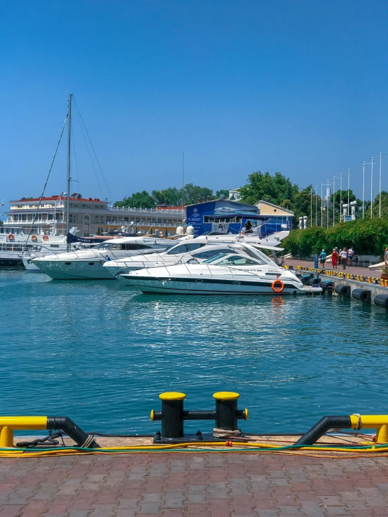 a bunch of boats that are in the water, 2022 photograph, 4k photo”, greece, yellow