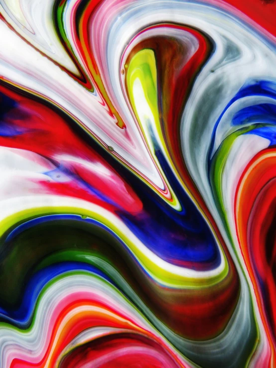 a painting with many colors on it, liquid glass, ( ( vibrating colors ) ), digital art - w 640, multi colour