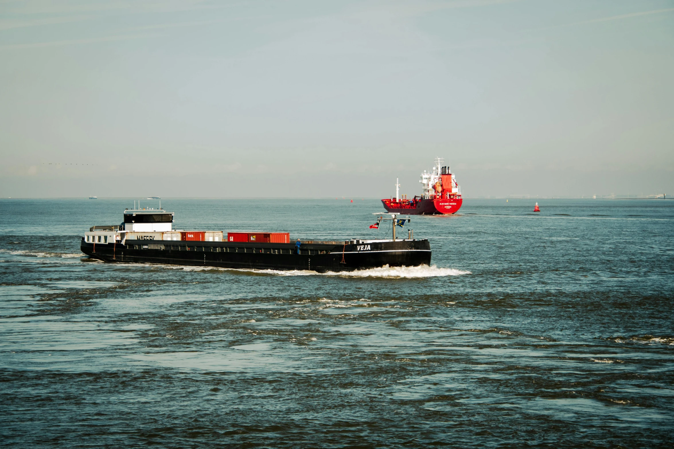 a large boat traveling across a body of water, by Andries Stock, pexels contest winner, new york harbour, van lieven, thumbnail, low quality photo