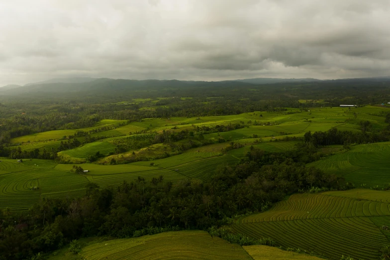 a bird's eye view of a lush green valley, a portrait, pexels contest winner, sumatraism, overcast skies, panoramic widescreen view, big island, slide show