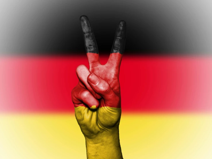 a hand with a peace sign painted on it, pixabay contest winner, german romanticism, gang flags, profile image, 2022 photograph, beer