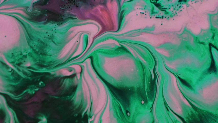 a close up of a painting of green and purple, trending on pexels, abstract art, made of liquid, pink white and green, ecstasy, abstract claymation