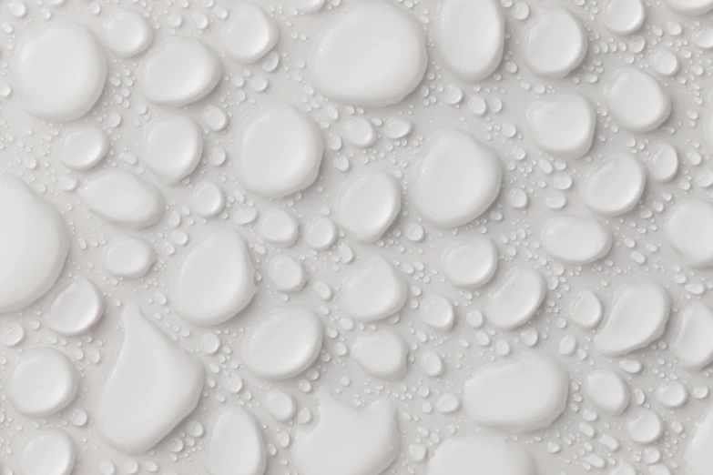 drops of water on a white surface, an ambient occlusion render, by Jan Kupecký, pinterest, tiling texture, background image, textured plastic, decorative panels