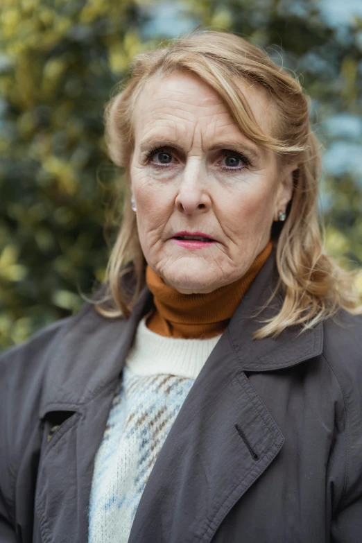 a woman with a concerned look on her face, inspired by Joanna Carrington, tv show still, 5 5 yo, no cropping, professional shot