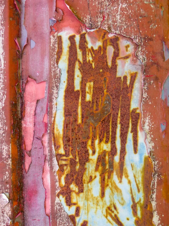 a rusted metal door with peeling paint on it, inspired by Richter, trending on unsplash, lyrical abstraction, detailed product image, promo image, sam gilliam, detail shots