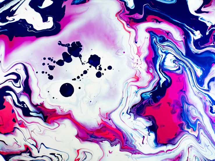 a close up of a painting on a wall, inspired by Shōzō Shimamoto, trending on pexels, lyrical abstraction, purple liquid, 144x144 canvas, marble skin, fuchsia and blue