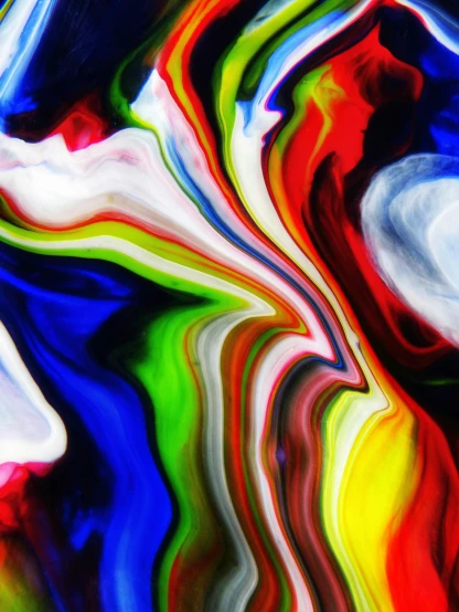 a painting with different colors on it, inspired by Morris Louis Bernstein, trending on pexels, glass paint, swirly, vhs colour photography, hyper color photograph
