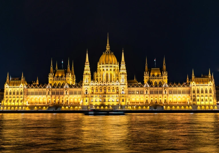 the hungarian parliament building lit up at night, pexels contest winner, square, 🚿🗝📝, stacked image, plain background