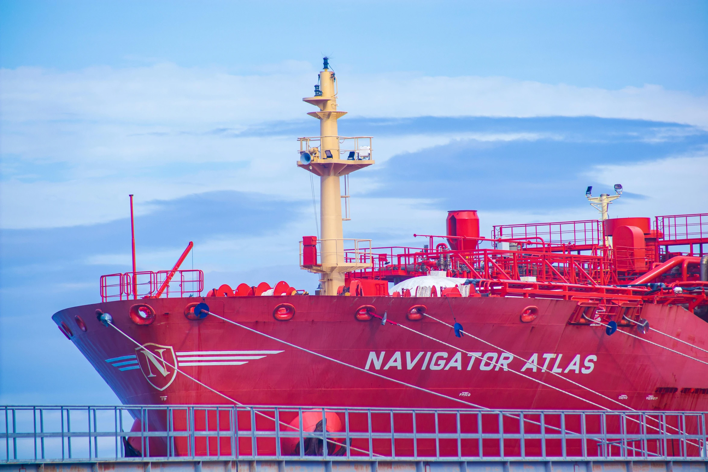 a large red ship sitting on top of a body of water, by David Allan, pexels contest winner, avatar image, corporate photo, pink, atlas