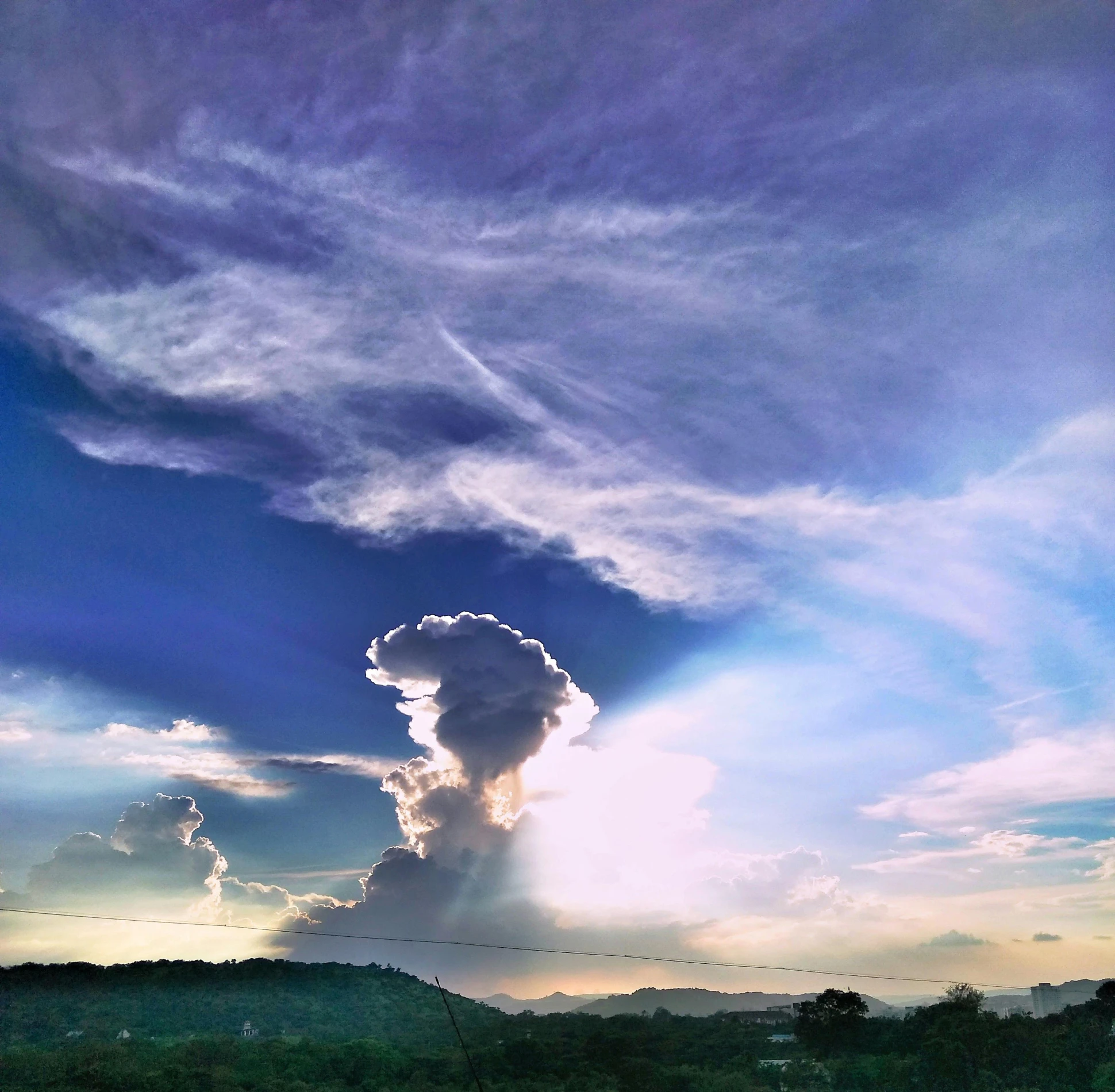 there is a cloud that looks like a face in the sky, pexels contest winner, romanticism, shot on iphone, afternoon light, today\'s featured photograph 4k, landscape view