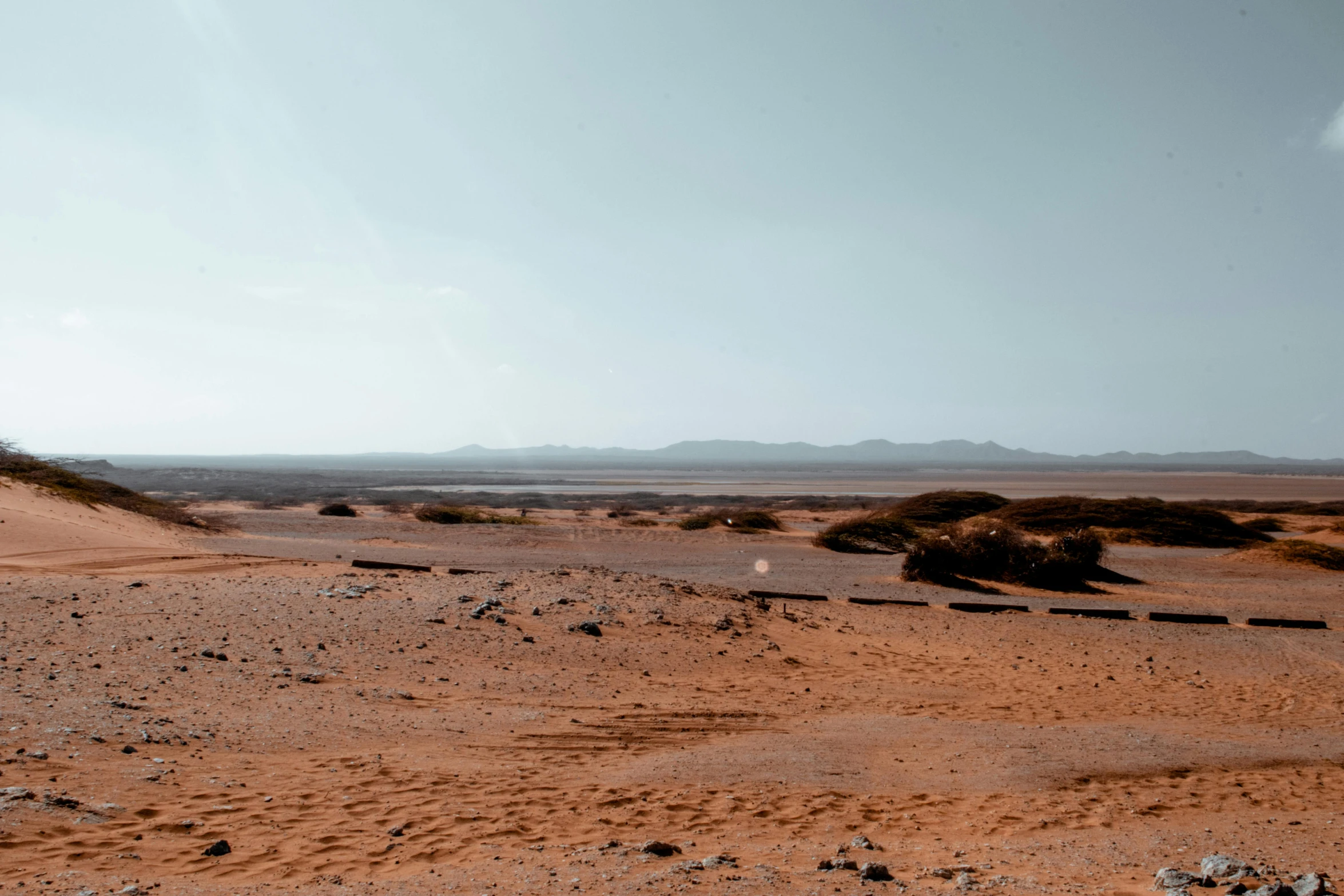 there is no image here to provide a caption for, pexels contest winner, hurufiyya, mars in distance, sparse vegetation, panoramic shot, fan favorite