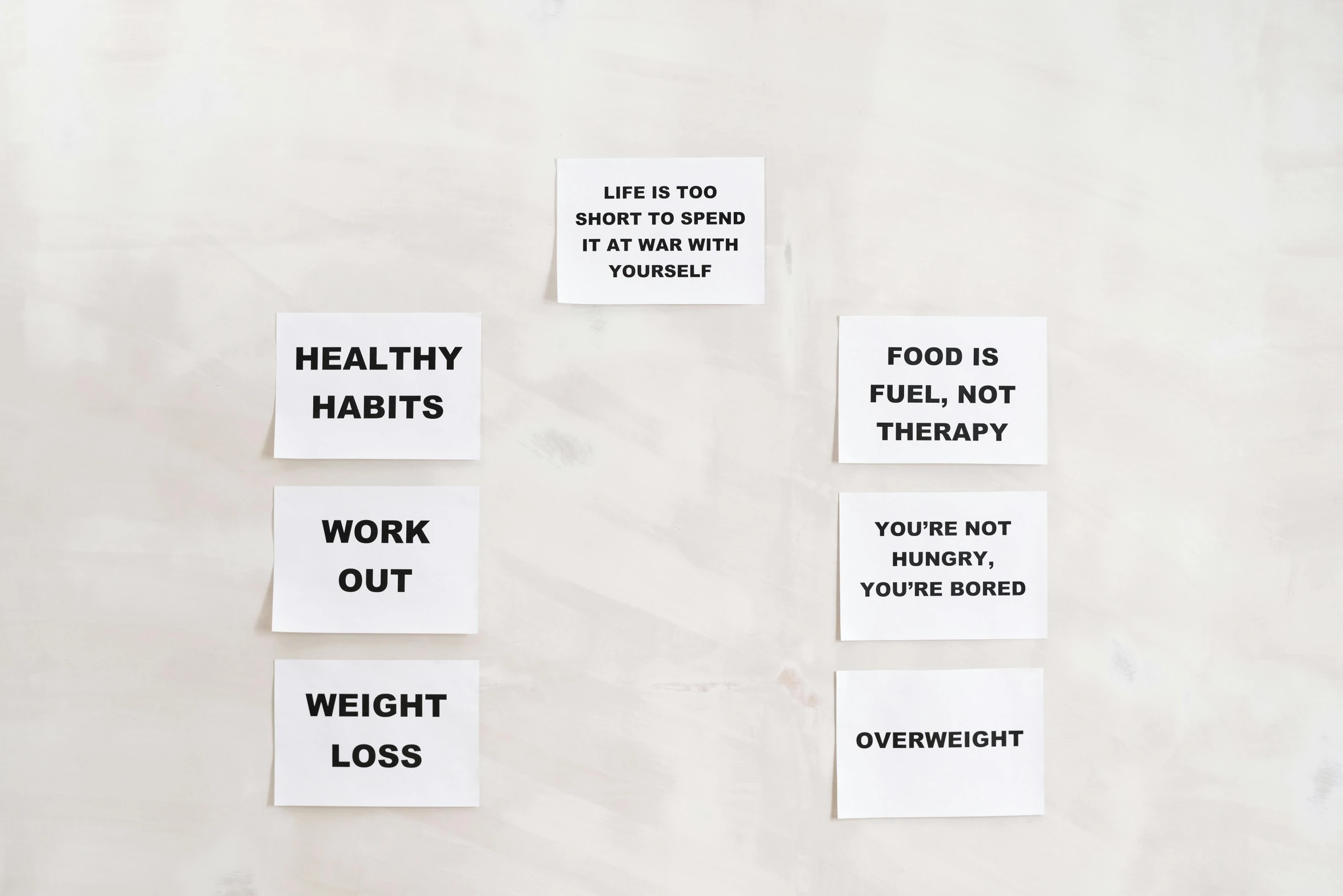 a bunch of stickers that are on a wall, health, white bg, f11:10, thoughts