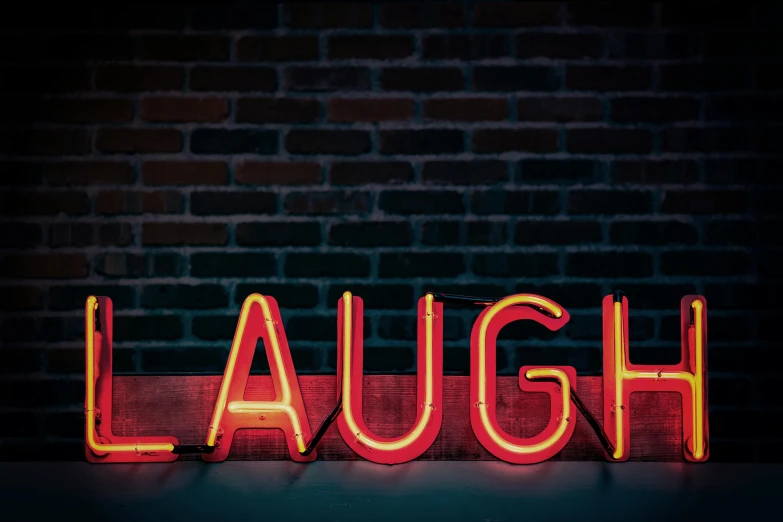 a neon laugh laugh laugh laugh laugh laugh laugh laugh laugh laugh laugh laugh laugh laugh laugh laugh laugh laugh laugh laugh laugh laugh laugh laugh laugh laugh, by Lee Loughridge, unsplash, neon letters tripmachine, george carlin, lounge, instagram picture