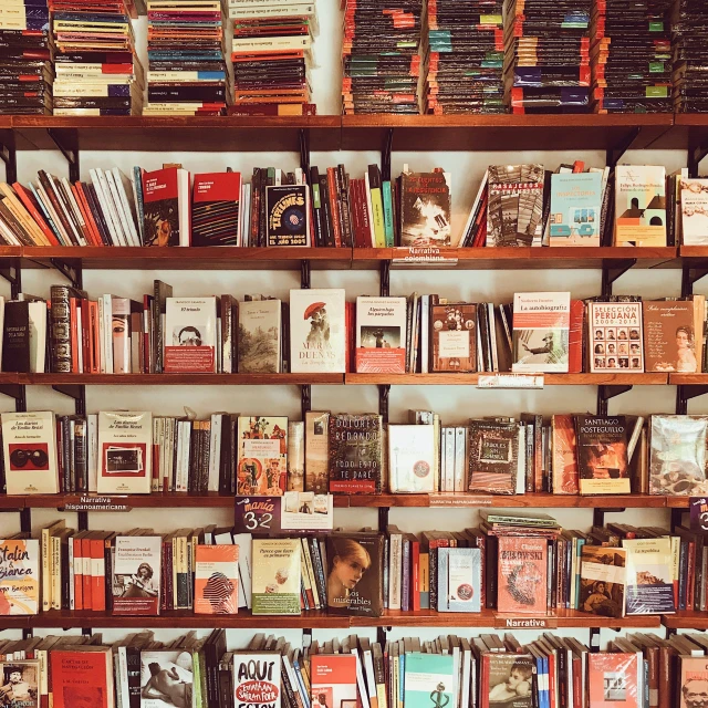 a book shelf filled with lots of books, a screenshot, pexels, red brown and white color scheme, photo for a store, instagram picture, nostalgic and euphoric