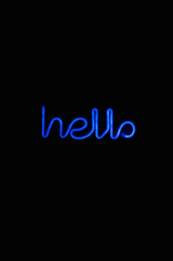 the word hello lit up in blue on a black background, reddit, 😭 🤮 💕 🎀, thin glowing wires, - signature, gif
