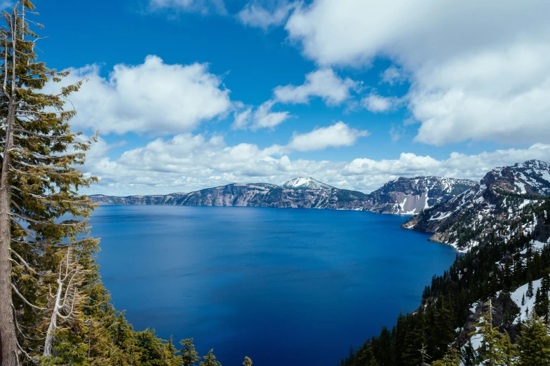 a large body of water surrounded by trees, trending on unsplash, crater lake, slide show, avatar image, 2000s photo