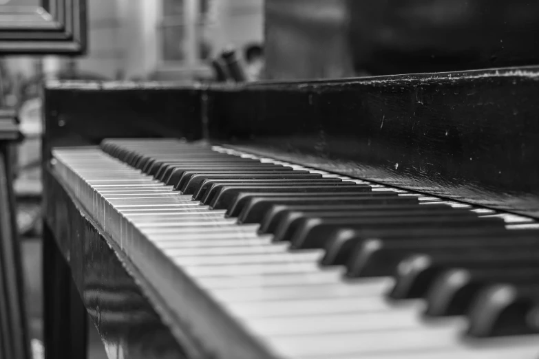 a black and white photo of a piano, by Kristian Kreković, pexels, getty images, low detailed, 15081959 21121991 01012000 4k, large format