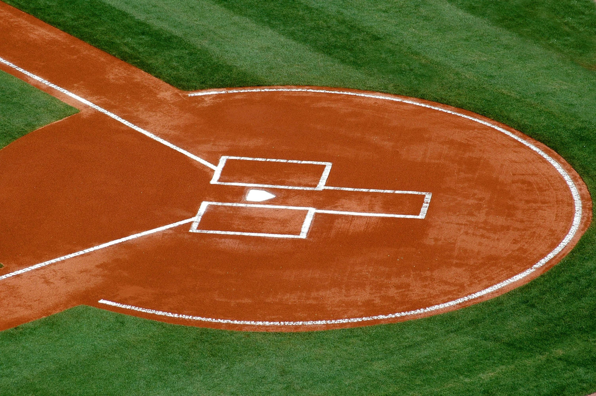 a baseball player holding a bat on top of a field, by Brad Holland, pexels contest winner, everything enclosed in a circle, wide aerial shot, square, holding court