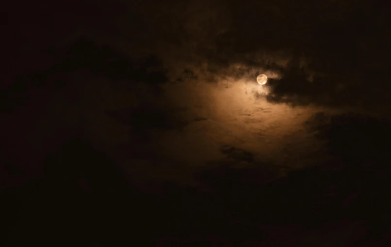 a full moon is seen through the clouds, an album cover, pexels contest winner, australian tonalism, brown, ☁🌪🌙👩🏾, moonless night, high quality photo