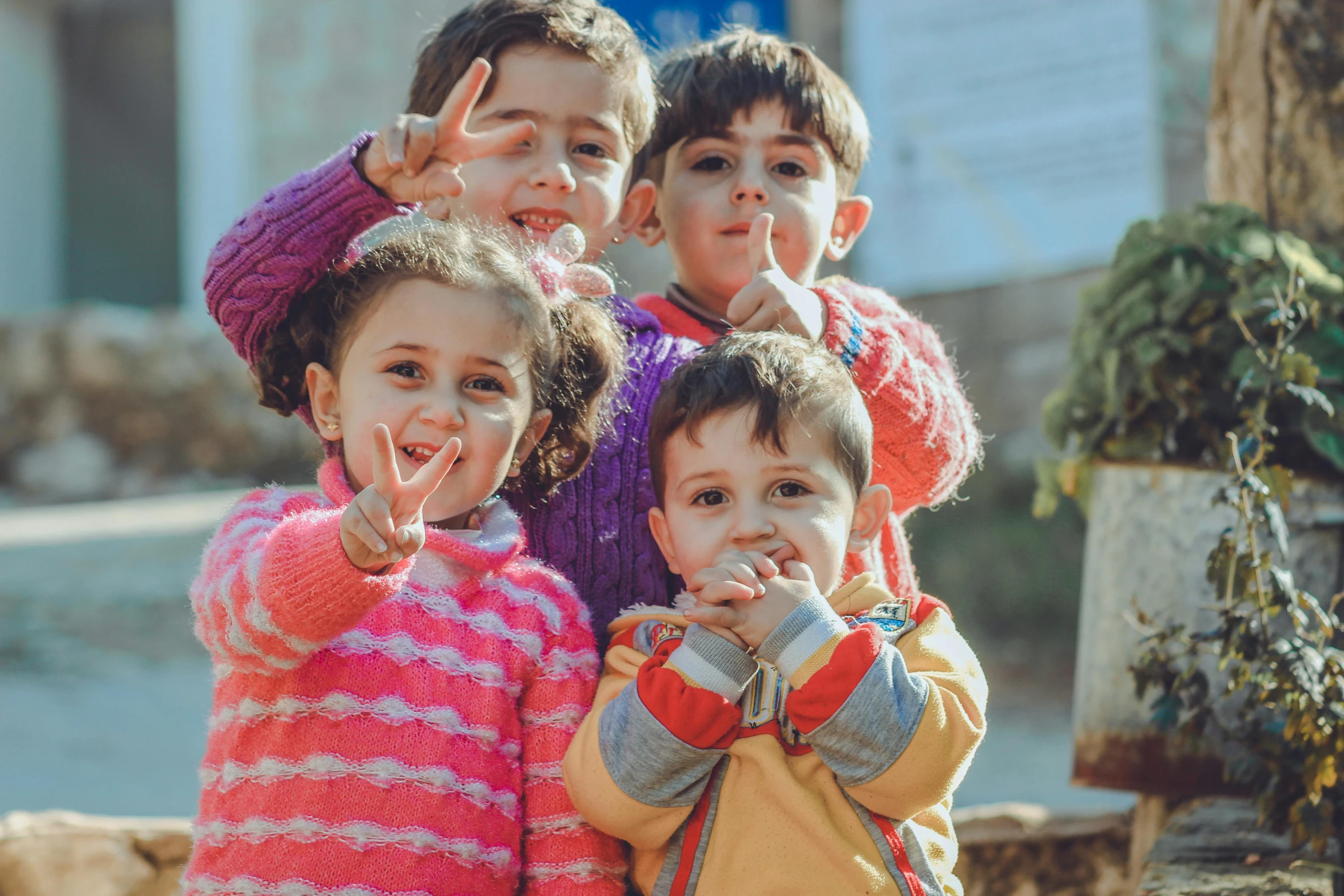 a group of children standing next to each other, pexels contest winner, hurufiyya, middle eastern skin, kid named finger, 15081959 21121991 01012000 4k, thumbnail