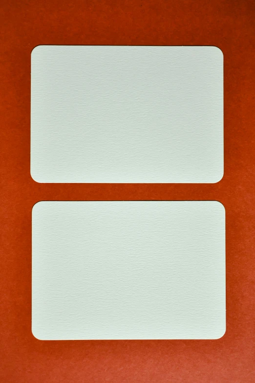 two white business cards on a red background, inspired by Frederick Hammersley, conceptual art, 1971, orange line, ( conceptual art ), - 9