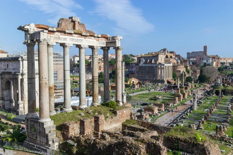 the ruins of the roman forum in rome, by Tom Wänerstrand, pexels contest winner, neoclassicism, avatar image