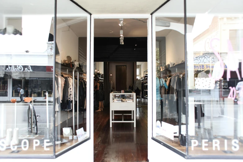 a view of the inside of a clothing store, private press, crisp details, north melbourne street, eva elfie, profile image