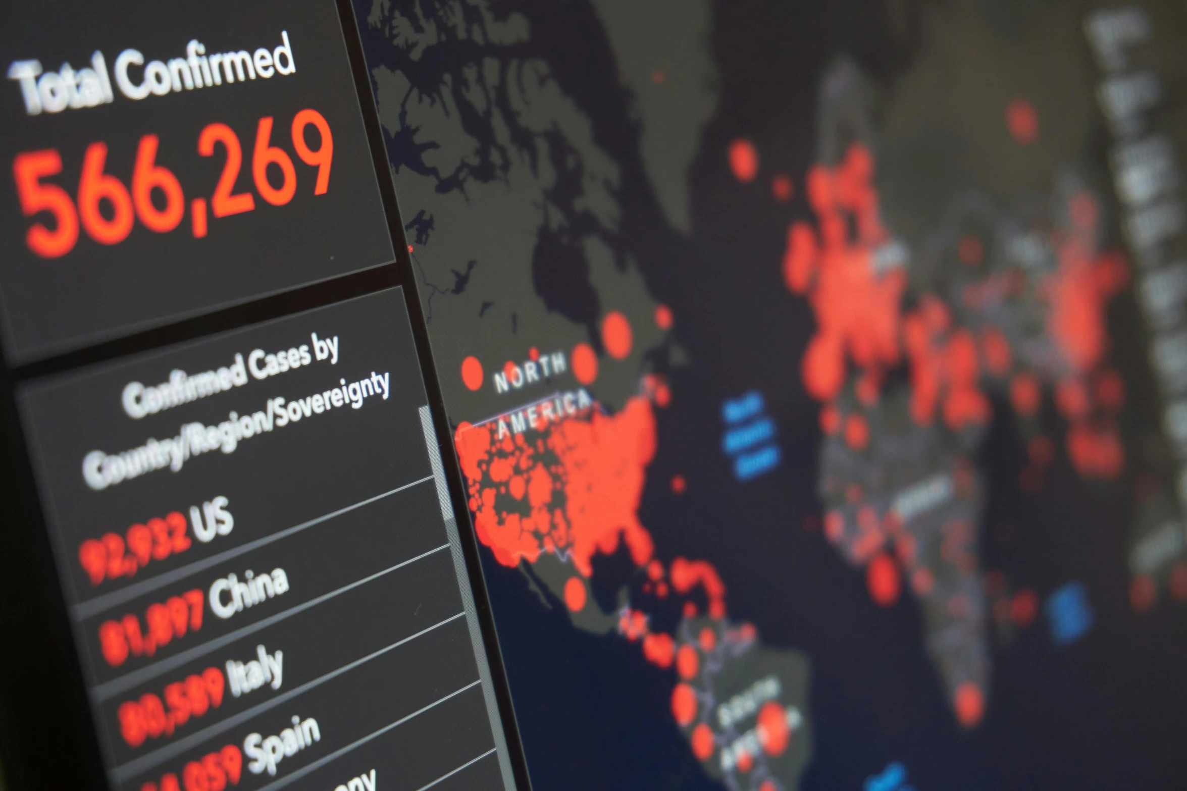 a computer screen with a map of the world on it, graffiti, coronavirus, slightly red, severe out of focus, figures