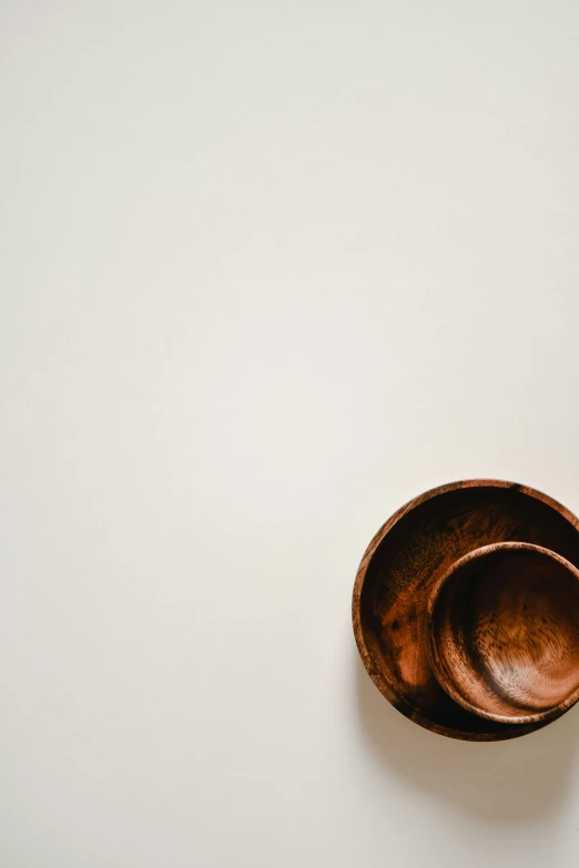 a couple of wooden bowls sitting on top of a table, by Andries Stock, trending on unsplash, minimalism, blank background, 15081959 21121991 01012000 4k, wall ], made of glazed