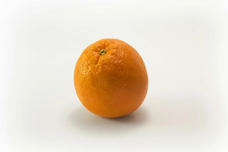 an orange sitting on top of a white surface, high quality product image”, medium head to shoulder shot, 3 / 4 extra - wide shot, fruitcore