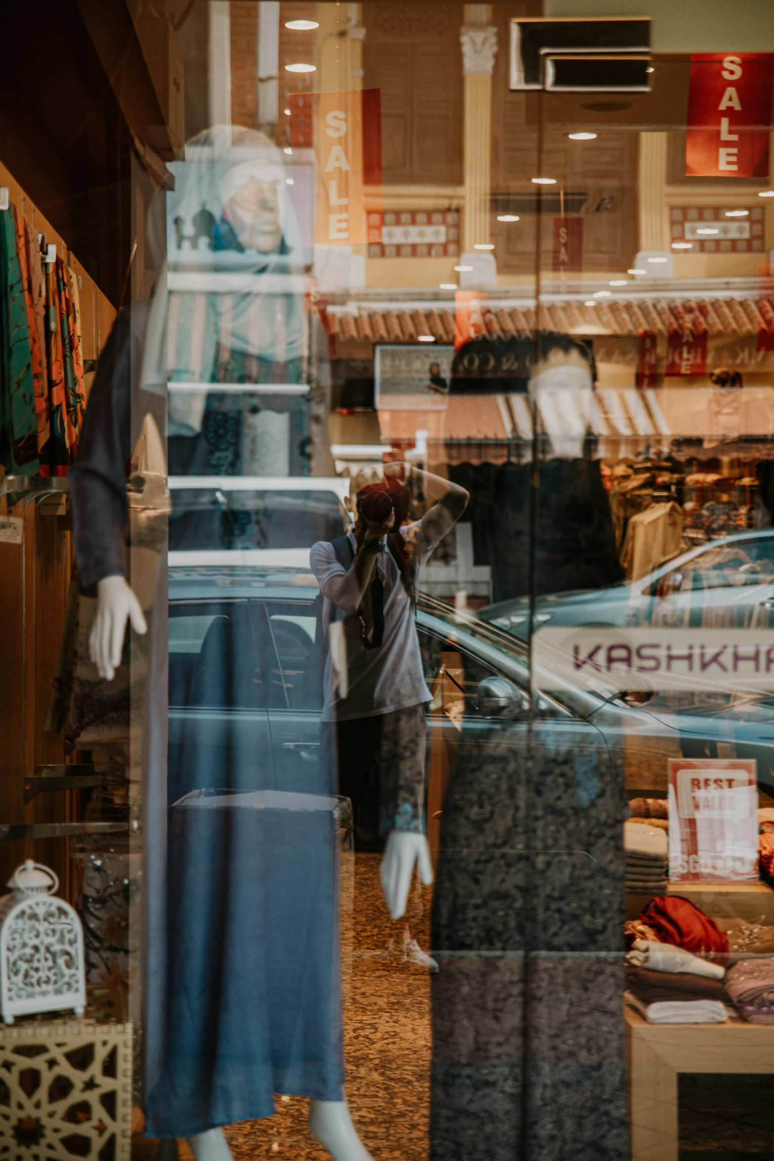 a mannequin in the window of a clothing store, by Kristian Zahrtmann, trending on unsplash, iran, japanese heritage, inspect in inventory image, thumbnail