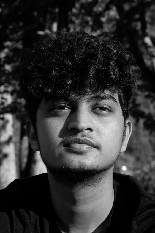 a black and white photo of a young man, by Max Dauthendey, facebook profile picture, monochrome background, profile pic, roshan