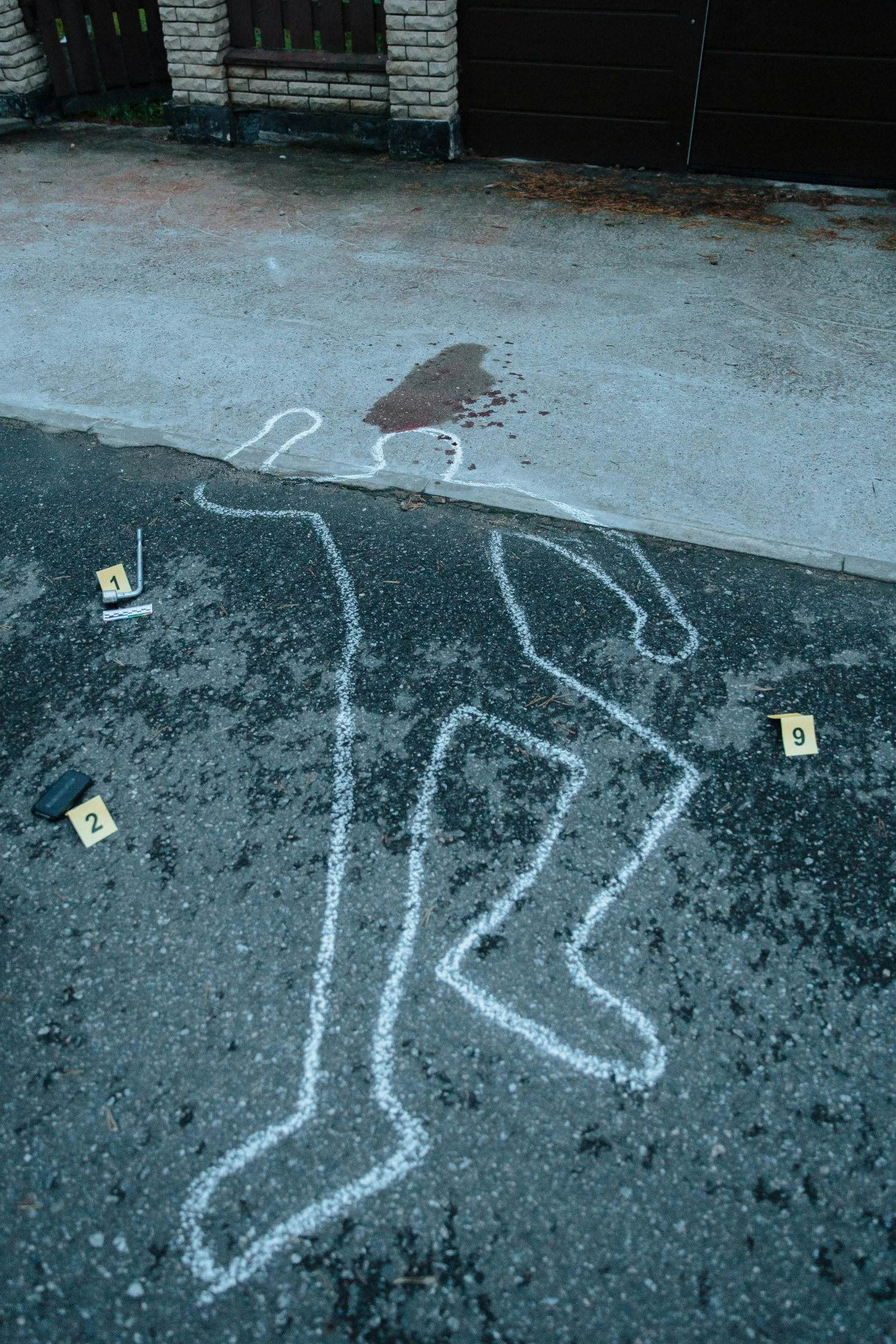 a drawing of a person on the ground, by Everett Warner, flickr, graffiti, murder scene, ap news photograph, scientific photo, ilustration