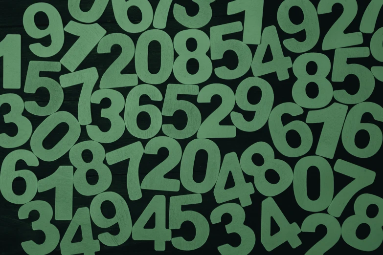 a black table topped with lots of green numbers, by Attila Meszlenyi, ffffound, high quality wallpaper, 3 2 x 3 2, green colours