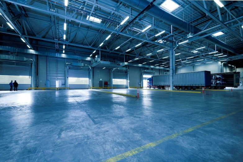 a large warehouse with a yellow line on the floor, unsplash, photorealism, square, 15081959 21121991 01012000 4k, environment lighting, full colour