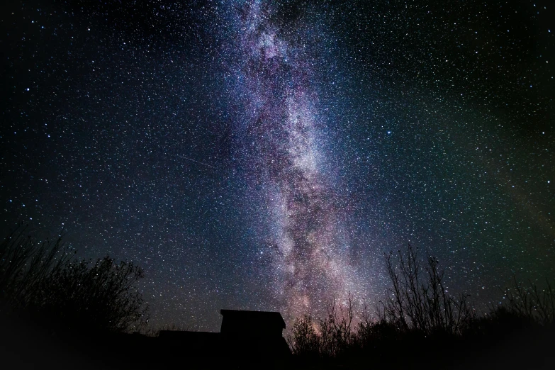 the milky shines brightly in the night sky, by Andrew Allan, unsplash contest winner, pembrokeshire, medium closeup, skybox, mixed art