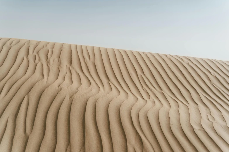 a person standing on top of a sand dune, unsplash contest winner, op art, smooth textured skin, brown stubble, folds, thick and thin lines