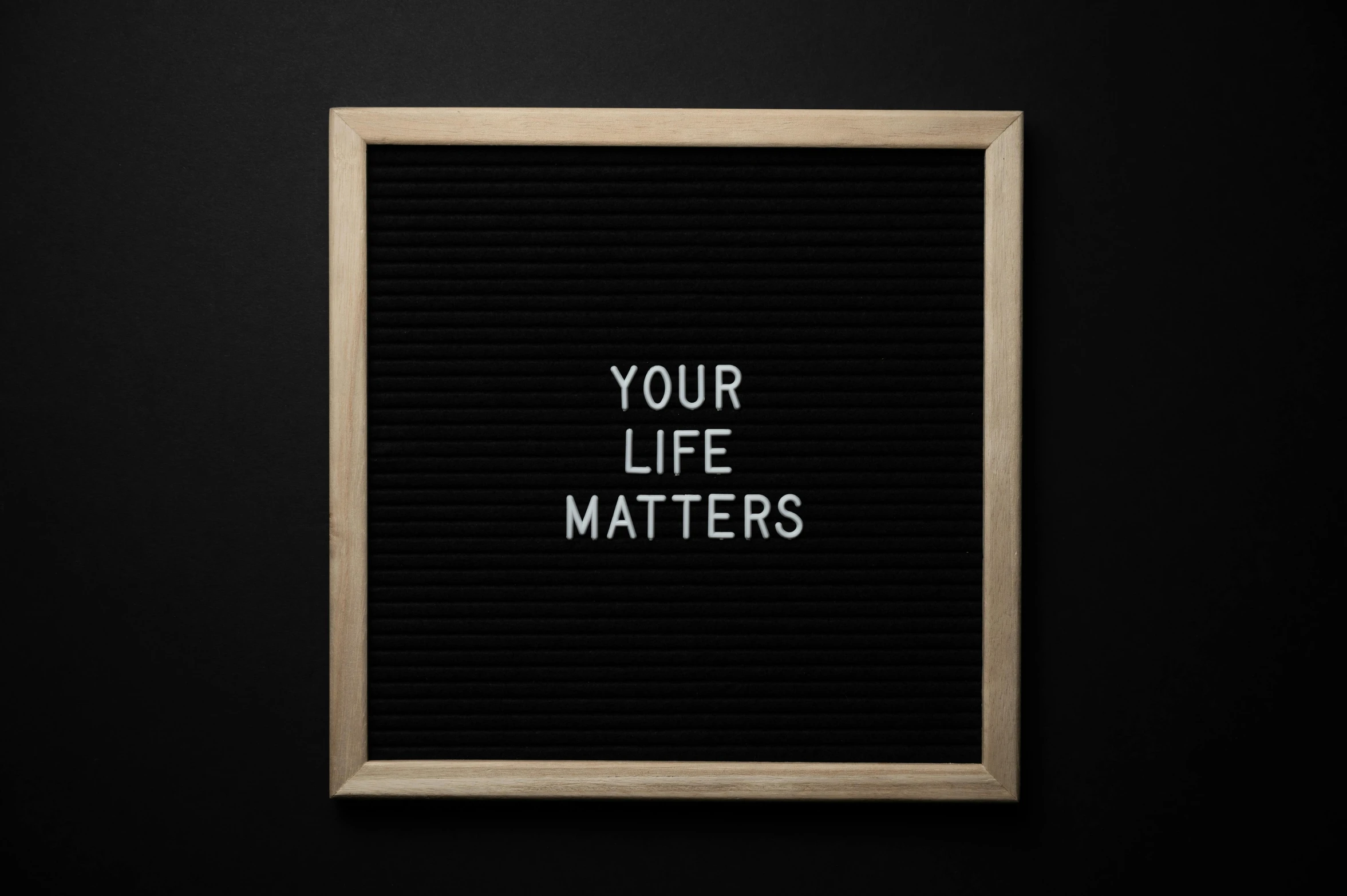 a letter board that says your life matters, avatar image, 3 4 5 3 1, healthcare, artwork