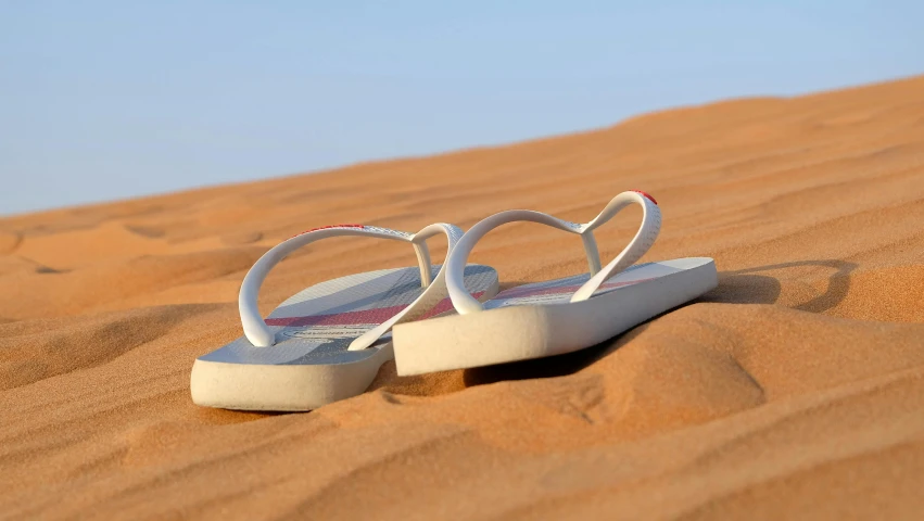 a pair of white flip flop flop flop flop flop flop flop flop flop flop flop flop flop, by Eglon van der Neer, unsplash, bright red desert sands, oman, warm summer nights, uncropped