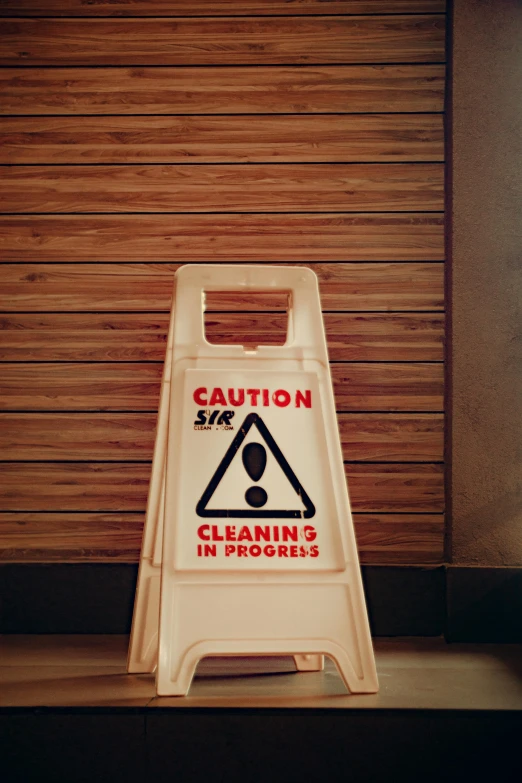 a caution sign in front of a wooden wall, by Julia Pishtar, pexels, carpeted floor, wash, industries, thumbnail