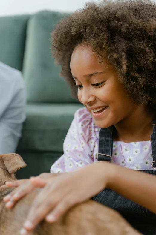 a little girl playing with a dog on the floor, a child's drawing, by Samuel Washington Weis, pexels contest winner, checking her phone, willow smith zendaya, a person with a raccoon head, caring fatherly wide forehead